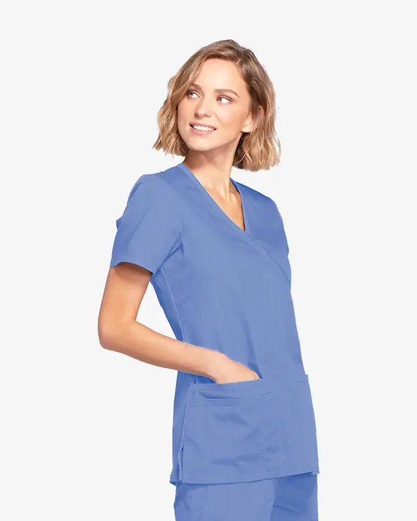 Cherokee Originals Mock Wrap Top WWE650 Hellblau