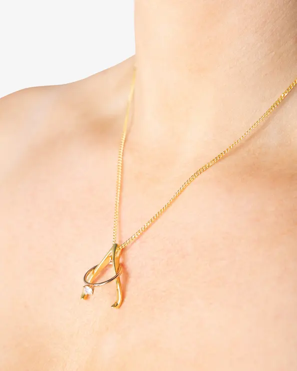 Halsband Ringhållare Guld