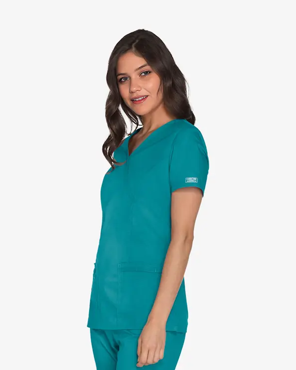 Cherokee Core Stretch Mock Wrap Top WWE4728 Turkos