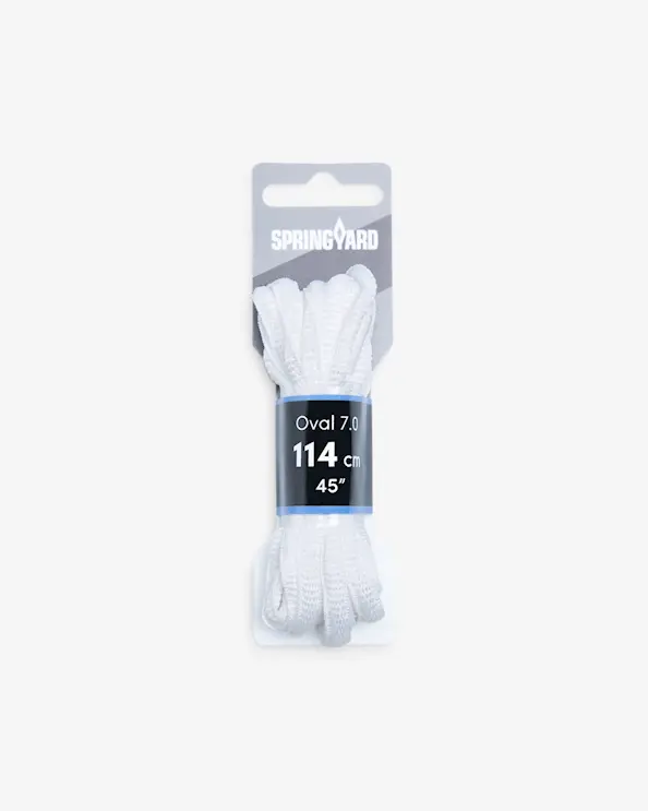 Springyard Oval Shoelaces Vit 110 cm