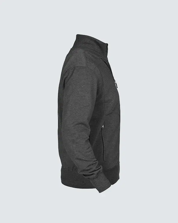 Texstar Sweatshirt med dragkedja Herr Graphite