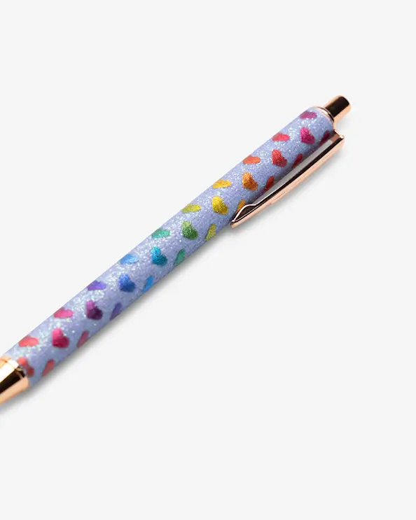 Kugelschreiber Glitzerherz Meeresblau