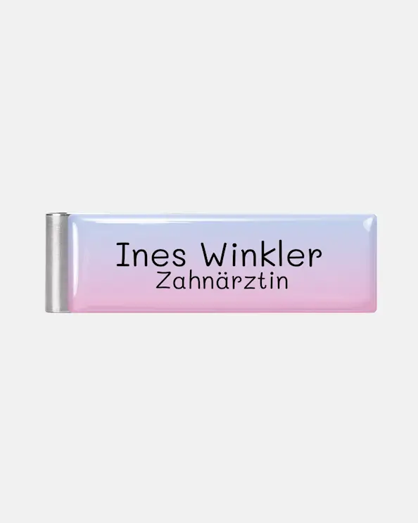 Namensschild mit Clip Pastel Gradient