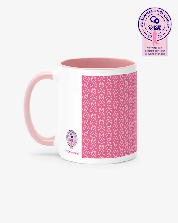 Mugg Rosa bandet Mörkrosa