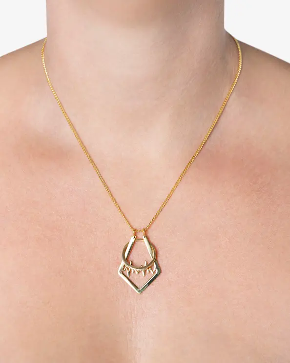 Halsband Ringhållare EKG Guld