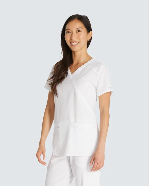 Dickies Essentials Mock Wrap Top DKE625 Hvit