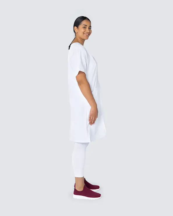 Segers Vit Klänning Tencel