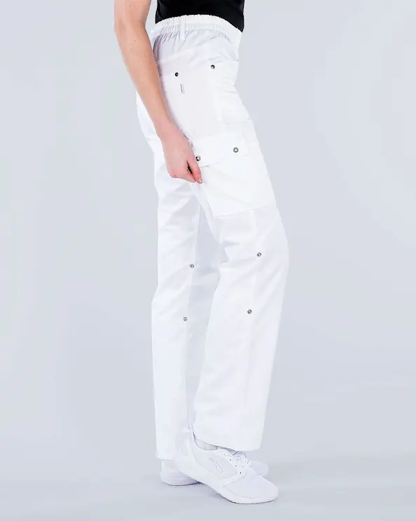 Kentaur Pull on Flex Valkoinen Työhousut Unisex