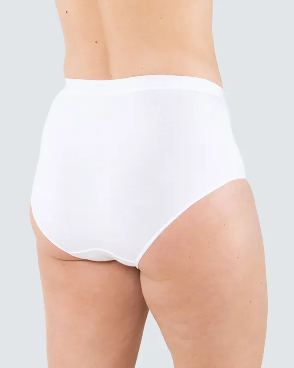 Highwaist-truse Bambus Hvit