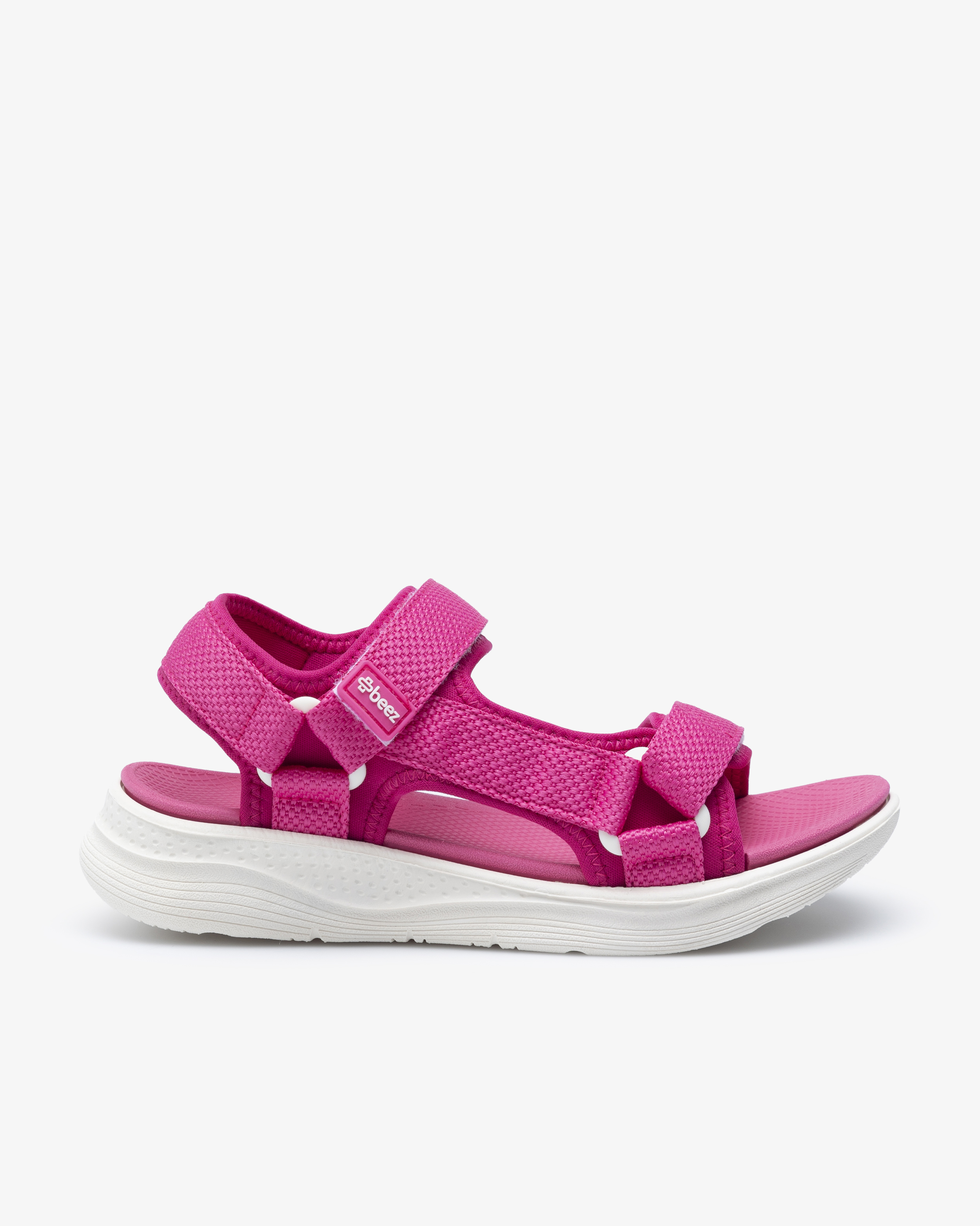 Beez Zen Velcro Sandal Mørk rosa