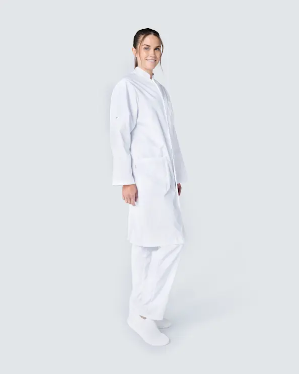 Kentaur Hvid Kittel Opsmøgelige Ærmer Unisex