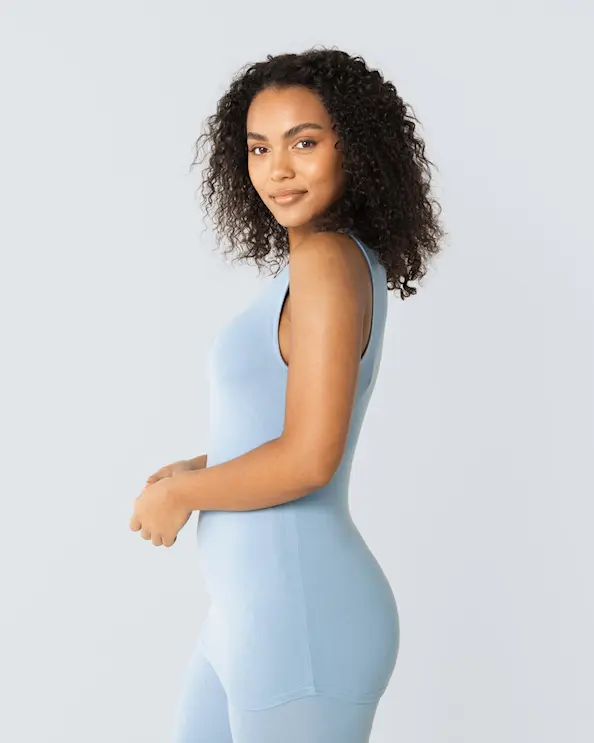 Beez Basics Top med V-hals Blå