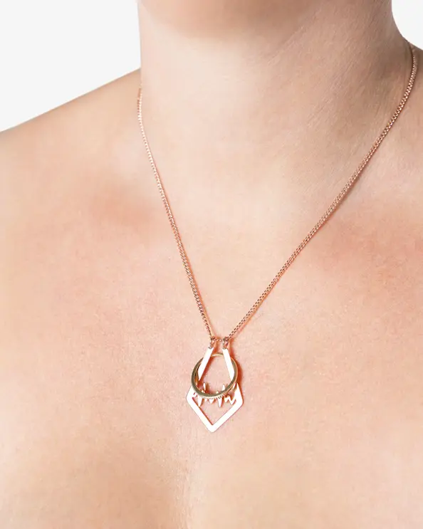 Halsband Ringhållare EKG Rosé