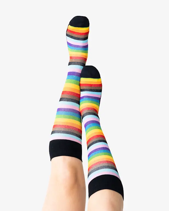 Tukisukat Livia Raidallinen