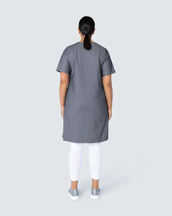 Segers Mörkgrå Klänning Stretch Dam