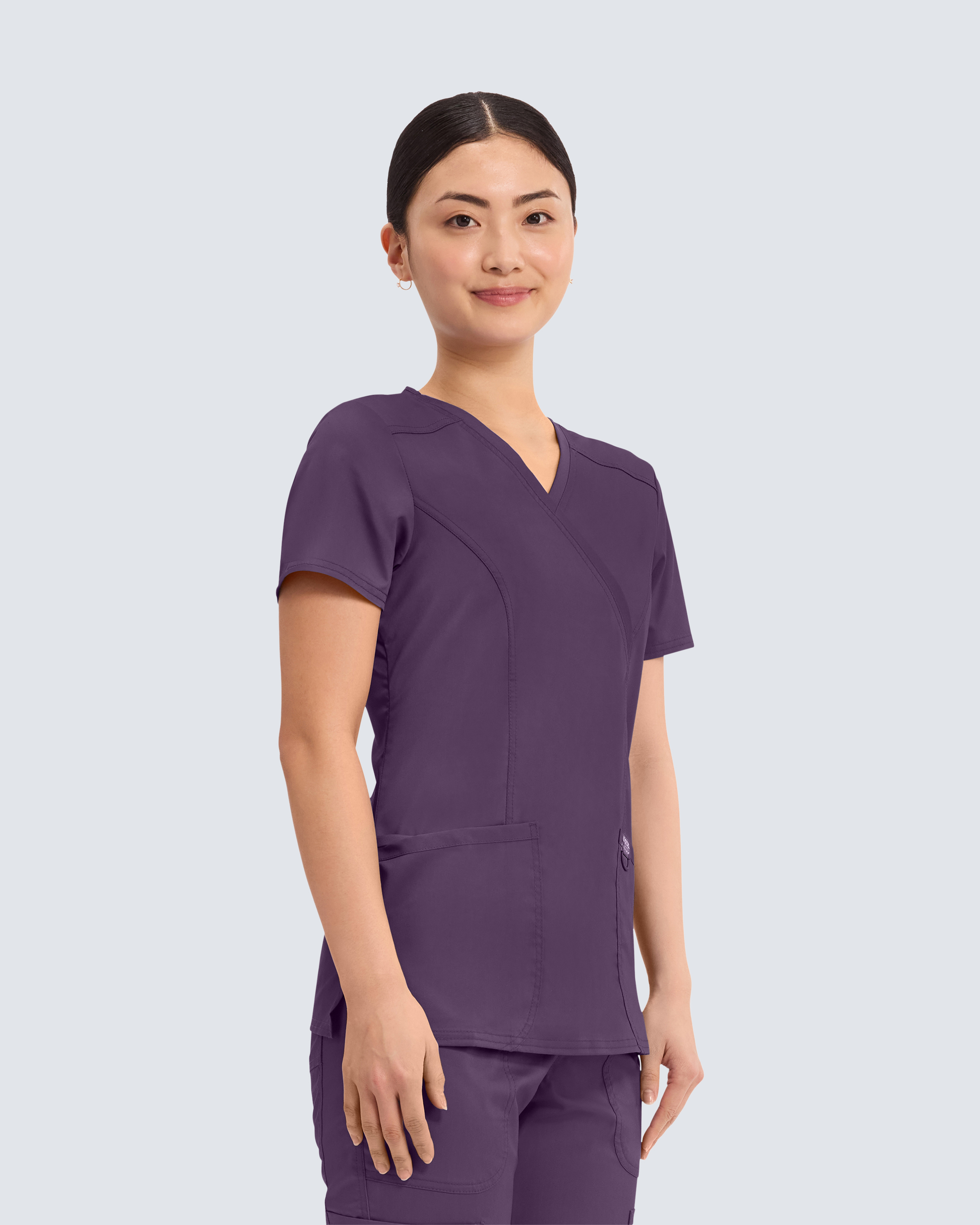 Cherokee Revolution Mock Wrap Top WWE610 Lilla