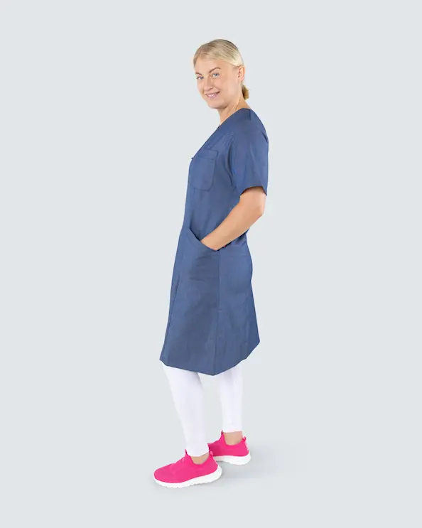 Segers Denimblå Kjole Stretch Dame