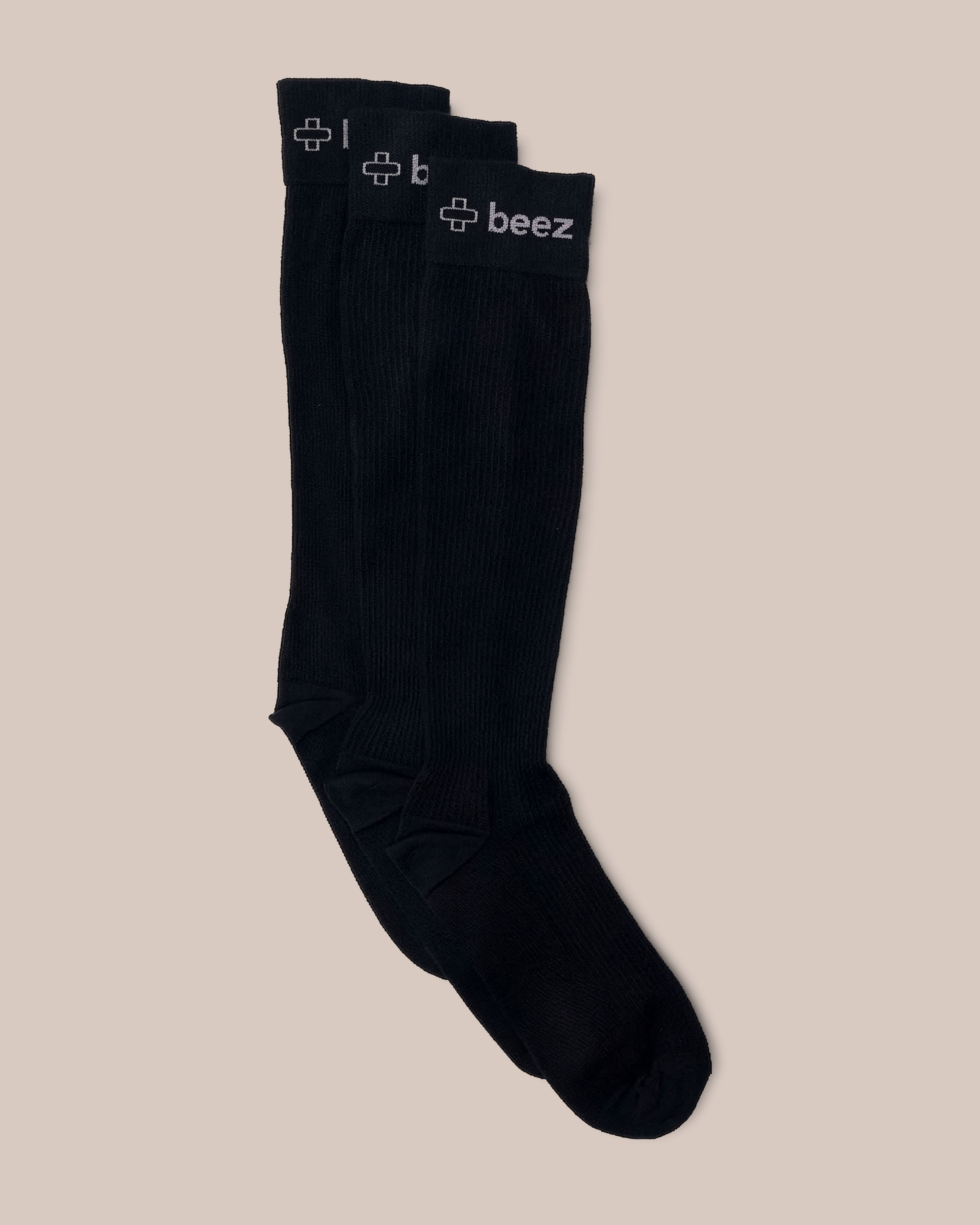 Støttestrømper Hedvig/Hani Bambus Svart 3-pakning