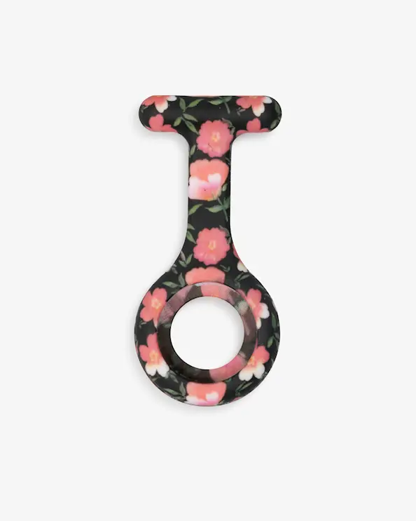 Silikonskal Flower Black floral