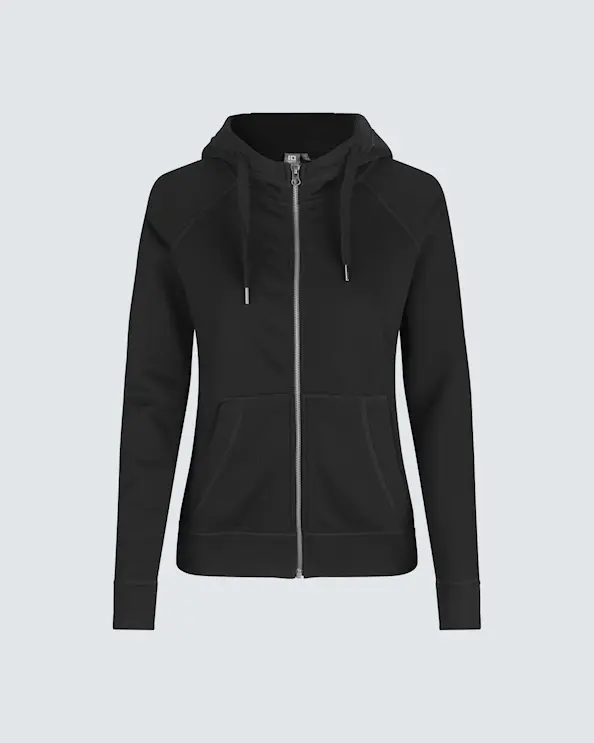 ID Identity Core Hoodie Zip Dam Svart