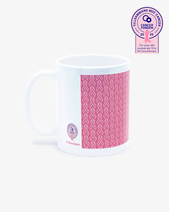 Mugg Rosa bandet Mörkrosa
