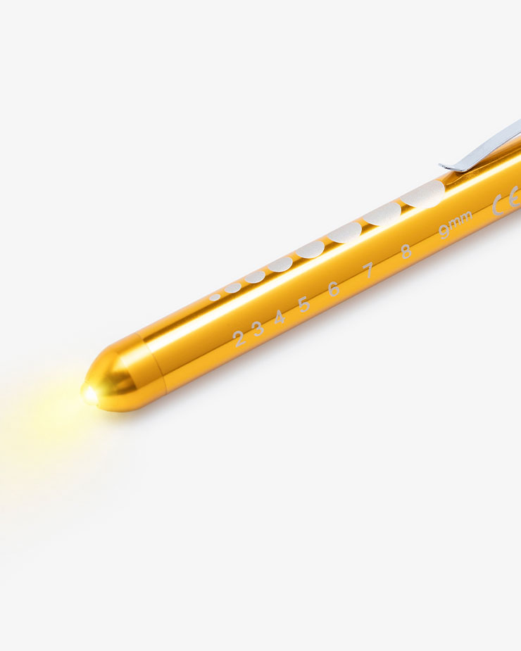 Stiftlampe Gelbem Licht Gold