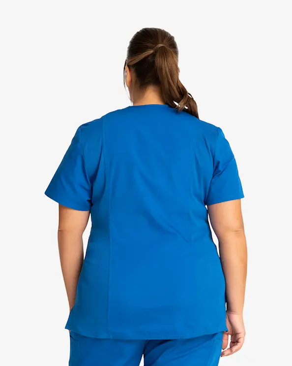 Cherokee Originals Mock Wrap Top WWE650 royal blue