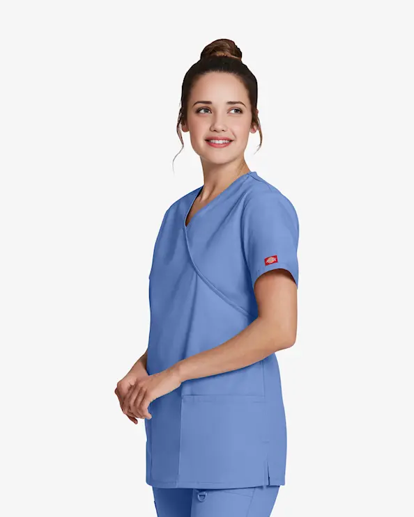 Dickies Signature Mock Wrap Top DKE632 Lyseblå