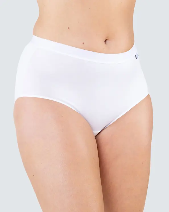 Highwaist-truse Bambus Hvit