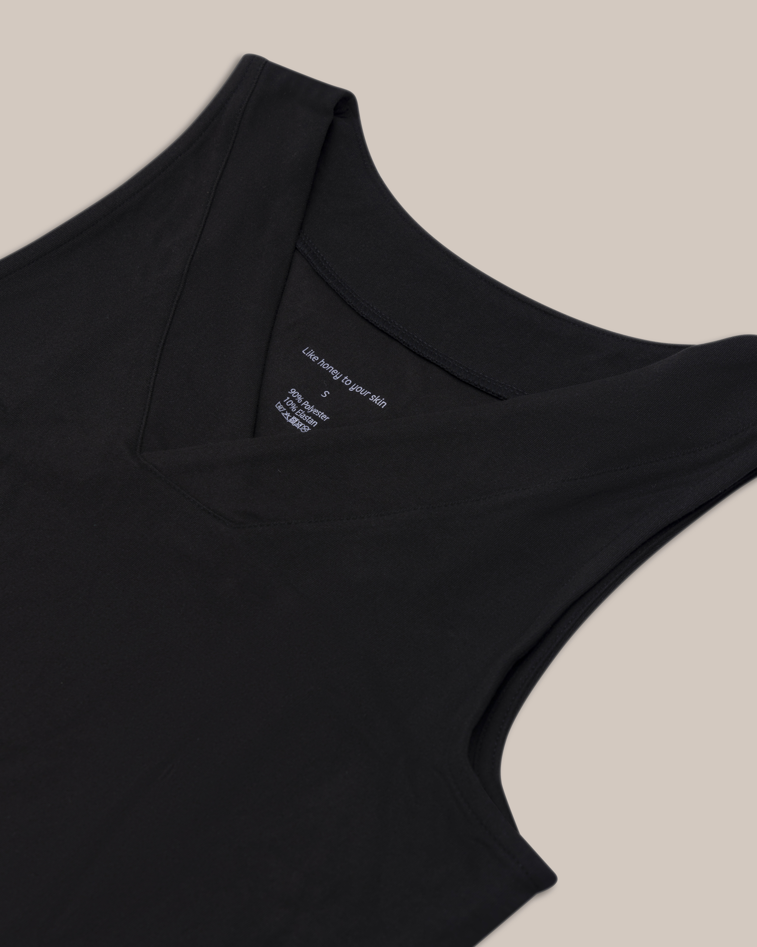 Beez Singlet V-hals Svart 3-pakning