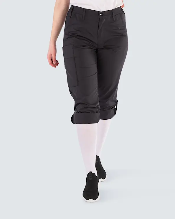 Almedahls Svart Oppbrettbar Bukse Dame