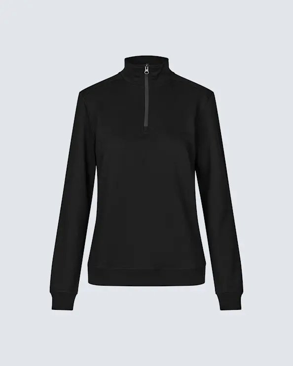 PRO Wear CARE Naisten Collegepaita ¼ Zip Musta