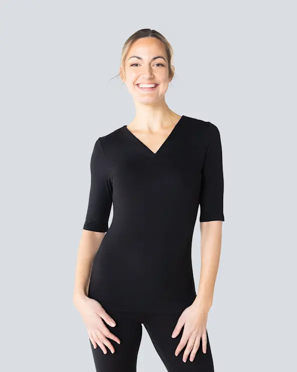 Beez Basics T-shirt med ¾-ærme Sort