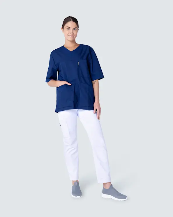 Almedahls Marine V-bluse Unisex