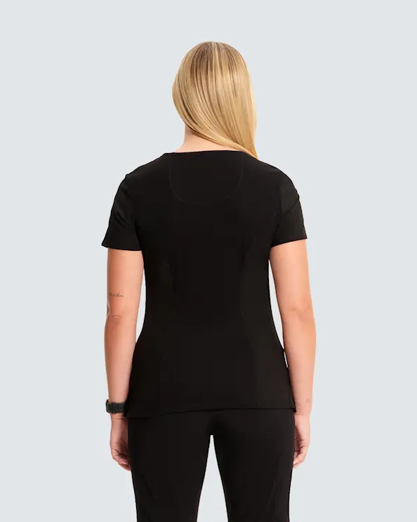 Infinity Mock Wrap Top CKE2625A Musta