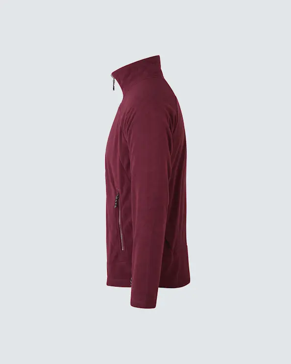ID Identity Miesten Mikrofleecetakki Zip-n-mix Burgundy