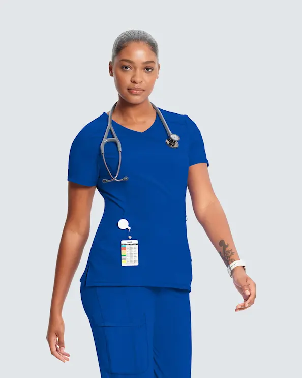 Infinity Mock Wrap Top CKE2625A Royal Blue