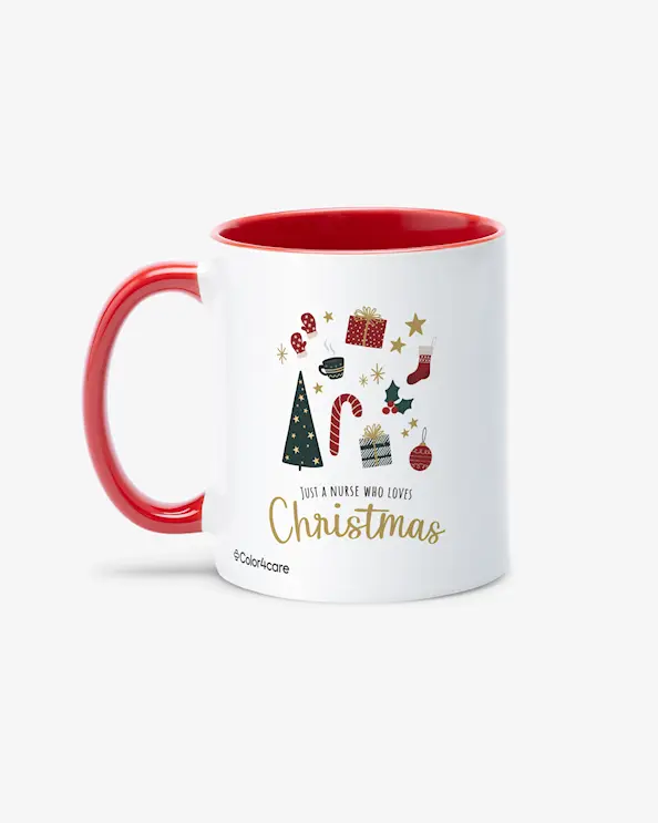 Muki Just a Nurse Who Loves Christmas Punainen