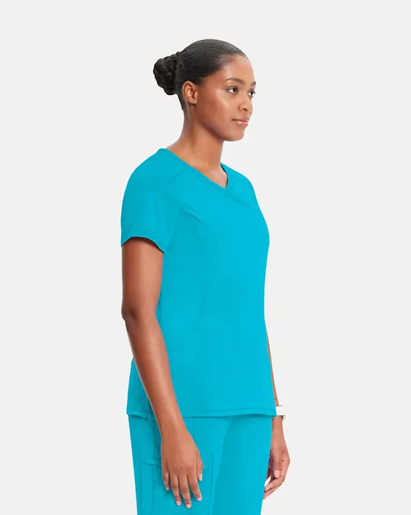 Infinity Mock Wrap Top CKE2625A Aqua