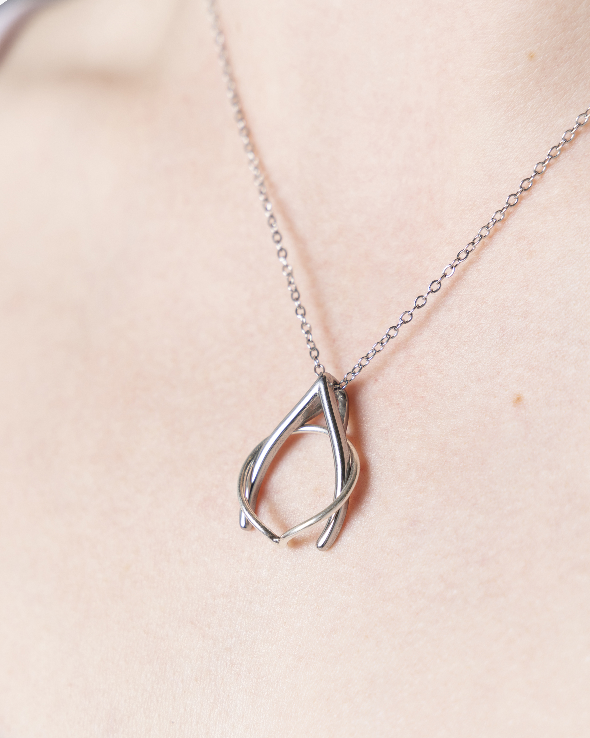 Halsband Ringhållare Silver