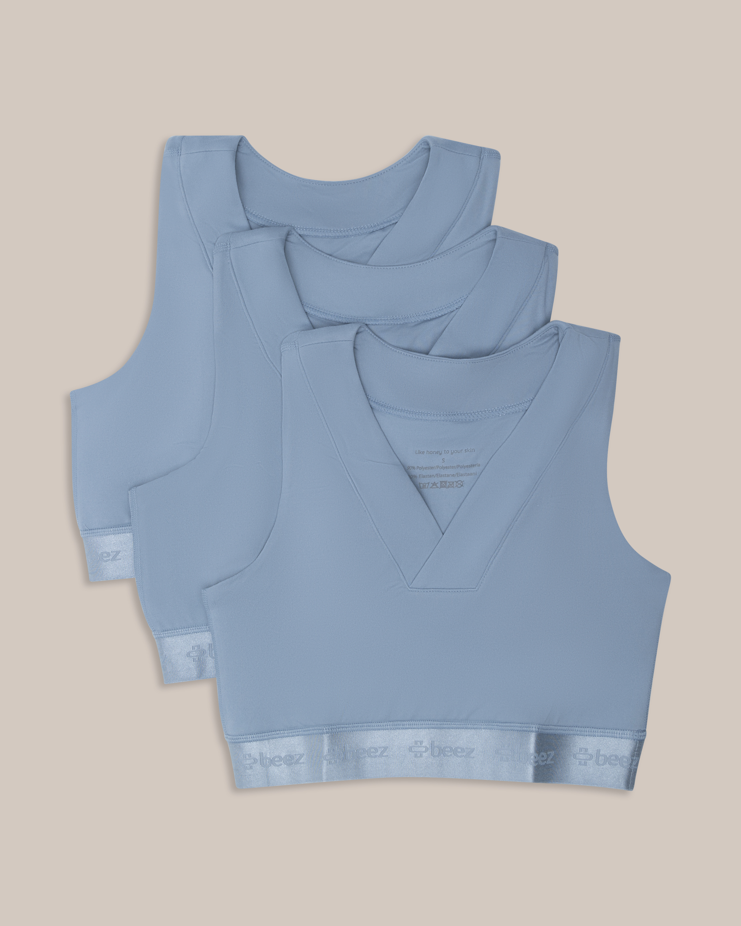 Beez Sport Topp Blå 3-pakning