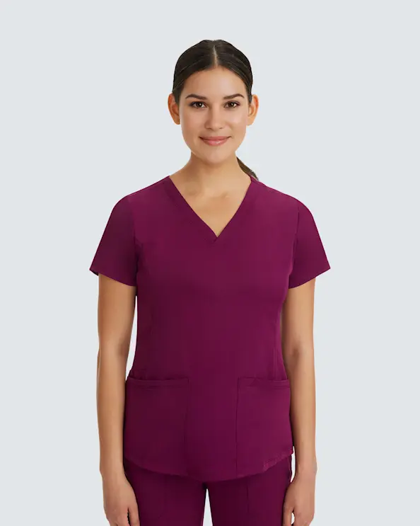 Healing Hands Works Tunika HHE2500 Vinröd