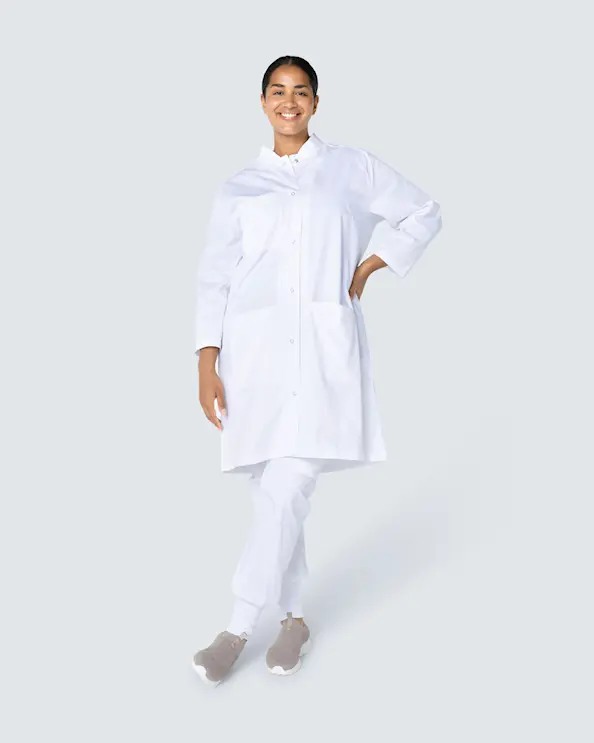 WAW Alexis Vit Läkarrock Unisex
