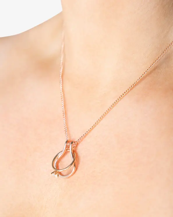 Halsband Ringhållare Loop Rosé