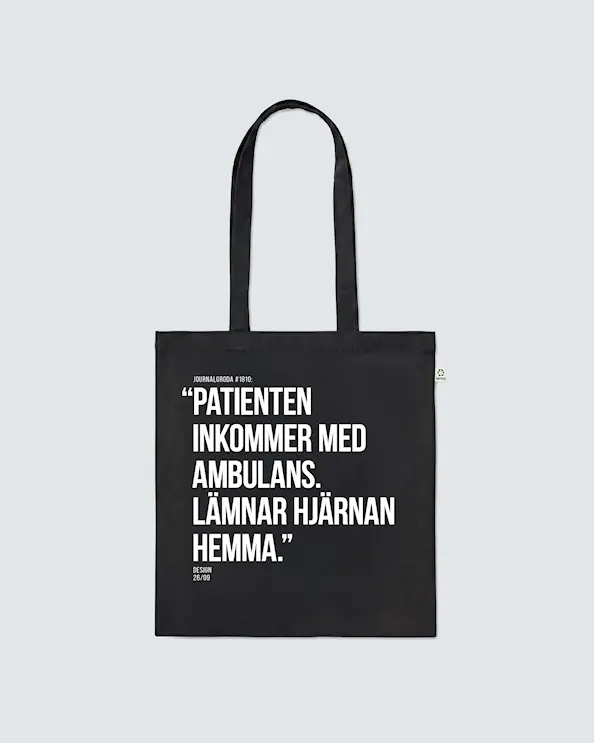 Journalgrodor Tygväska #3 Svart