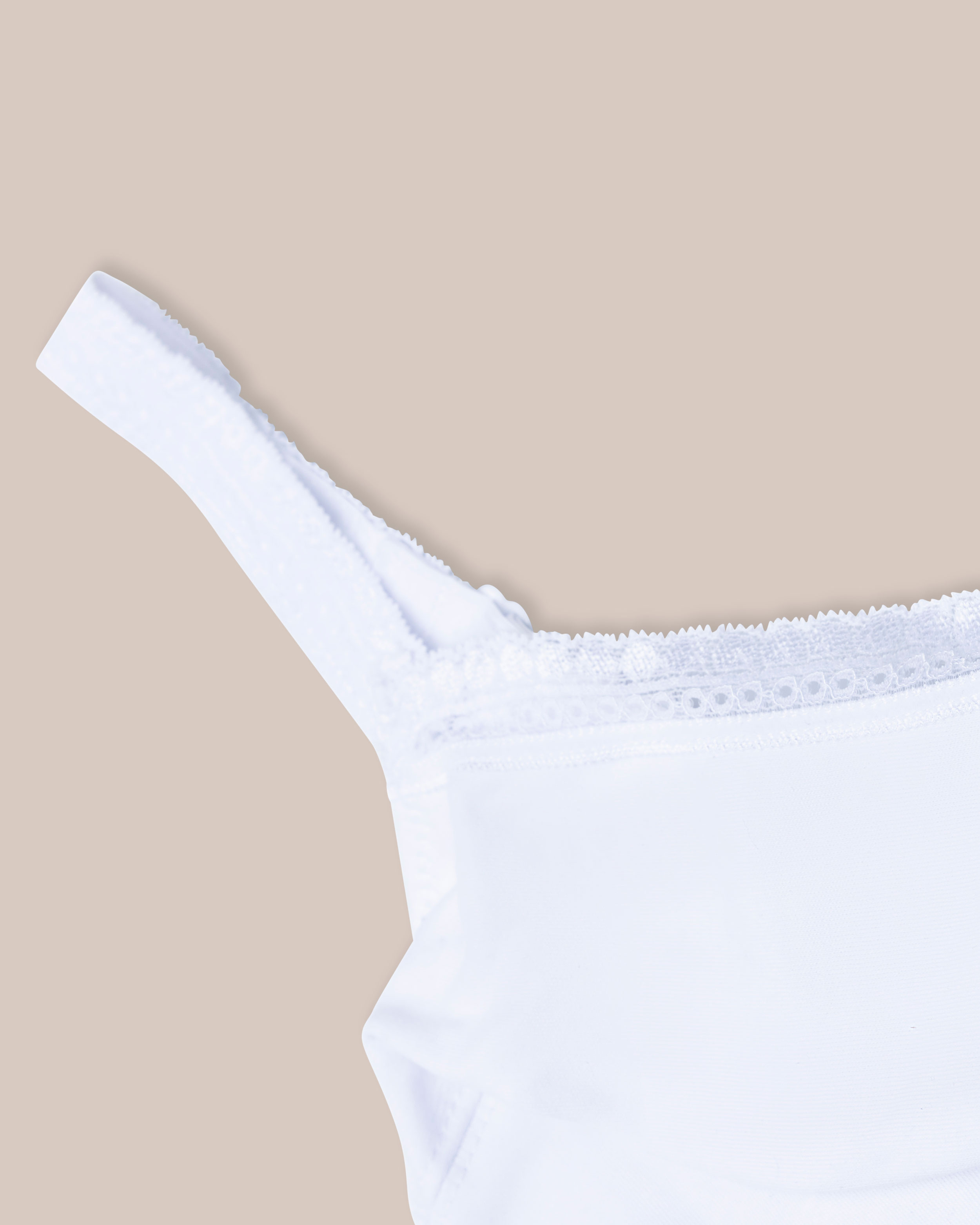 BH Bomull Dekorativ Blonde Hvit 3-pakning