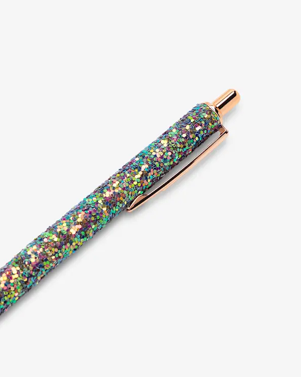 Kugelschreiber Glitzer Regenbogen