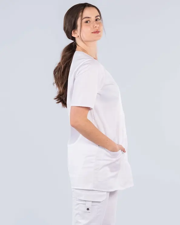 Kentaur Tencel Medical Hvid Skjorte Unisex