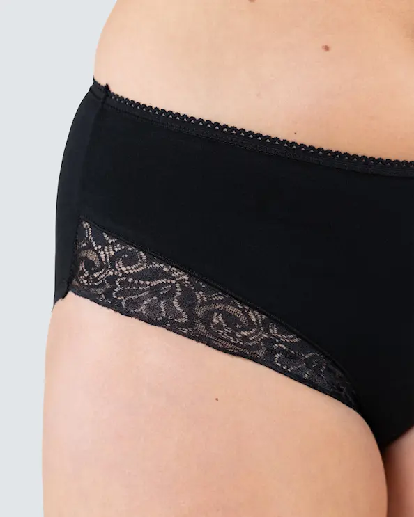 Truse Midi Sort Sofie 2-pak