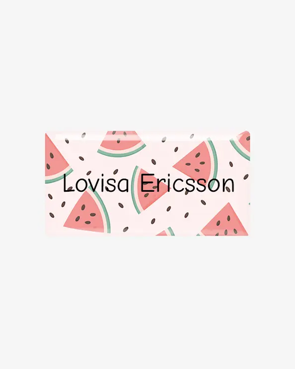 Nimilappu suorakulmio, magneettikiinnitys Watermelon Fun